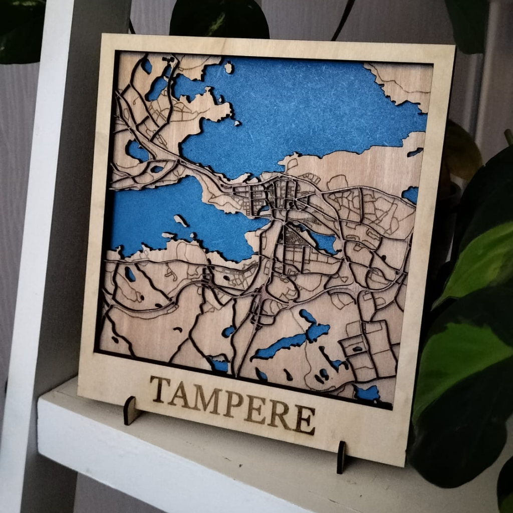 3D karttataulu omasta kaupungista