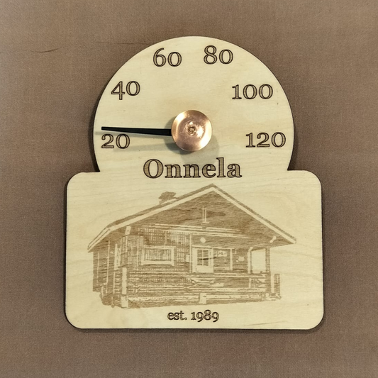 Saunamittari omalla kuvalla ja tekstillä