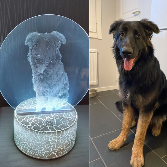 Yövalo omalla kuvalla tai tekstillä