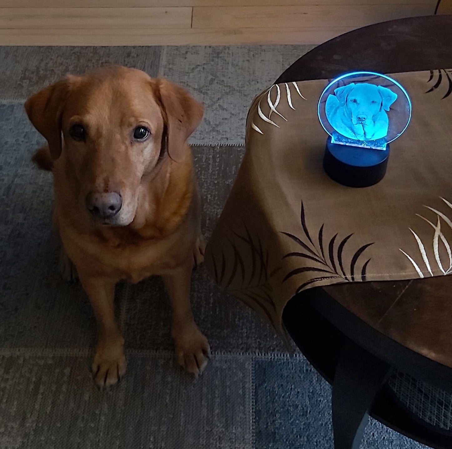 Yövalo omalla kuvalla tai tekstillä