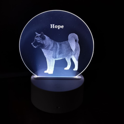 Yövalo omalla kuvalla tai tekstillä